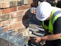 Chimney stack lead flashing repair in Bolton